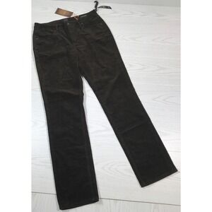 Jag Corduroy Jeans Women 14 Brown Stretch Mid Rise Cotton Blend Straight New